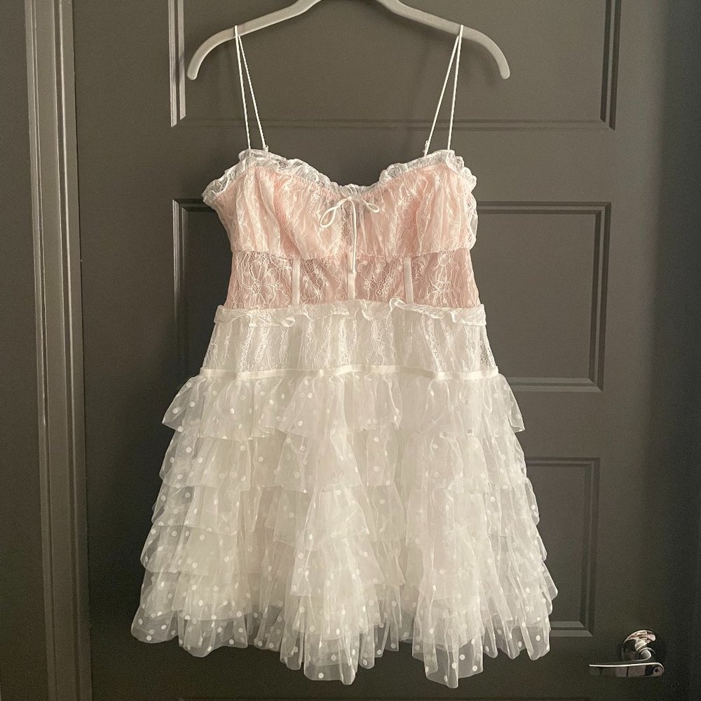 For Love & Lemons Jules Mini Dress - MEDIUM
